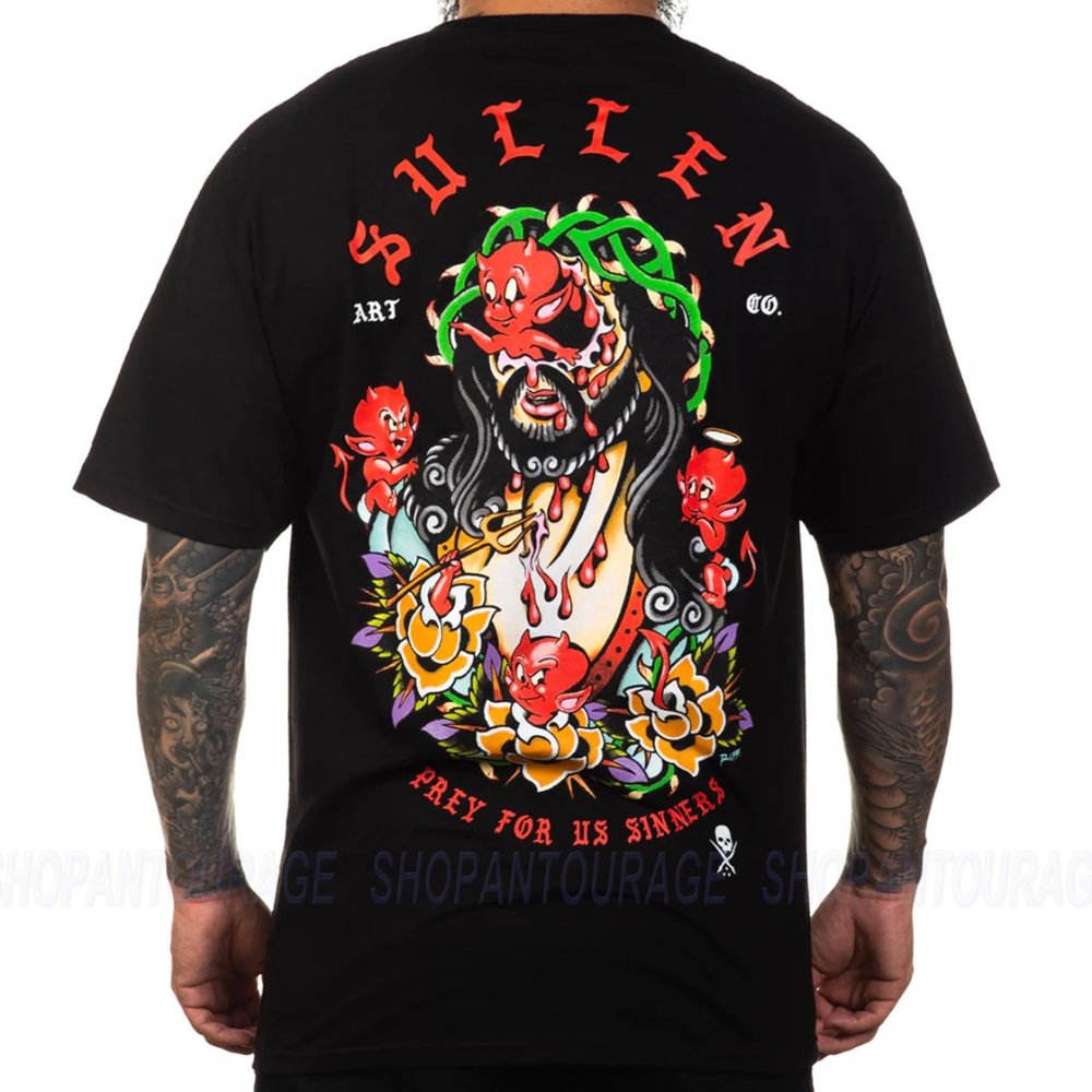 Sullen Art Collective Sinner Standard Fit SCM5623 New Short Sleeve Men`s T-shirt